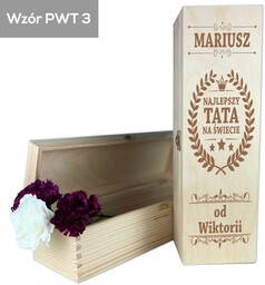Skrzynka na wino Najlepszy Tata Na Świecie Prezent