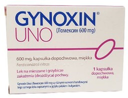 Gynoxin UNO 600mg, 1 kapsułka dopochwowa Inpharm
