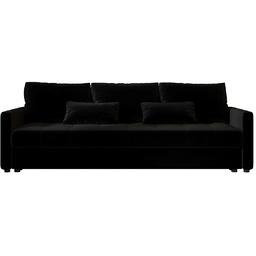 Edinos Czarna welurowa sofa rozkładana W3-M28
