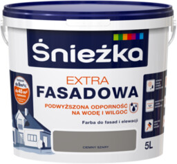 Farba fasadowa Extra ciemny szary 5 l Śnieżka