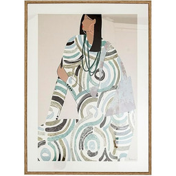 Romimex Obraz PVC Papier Szklany Damski 70 x