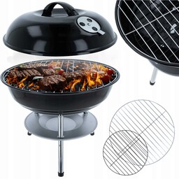 Grill Węglowy Ogrodowy Pokrywa Ruszt Chromowany Velio Chantico