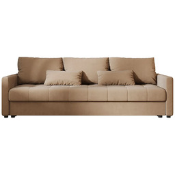 Elior Jasnobrązowa welurowa sofa tapicerowana T6-F69