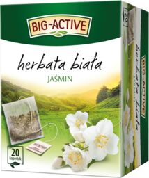 Herbapol Big-Active Herbata Biała z jaśminem, 20 torebek