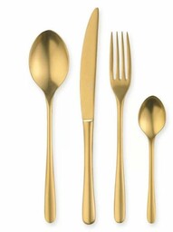 Verlo Sztućce Lui Gold - Zestaw 24-elementowy, uniwersalny