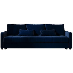 Elior Granatowa welurowa sofa rozkładana L1-W32