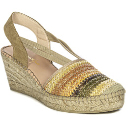 Maciejka Espadryle damskie na koturnie beżowe-40