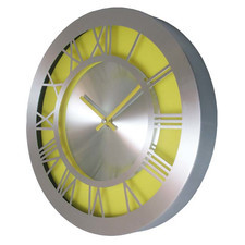 Zegar aluminiowy ROMAN yellow