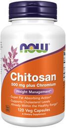 NOW Chitosan 500mg Plus Chromium 120vegcaps