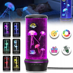 Wielokolorowa Lampa Meduza, Lampki Nocne Meduzy, Prezenty