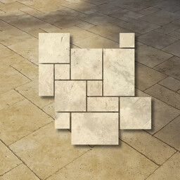 Trawertyn Light Old Tumbled 12mm 1kpl= 0,742m2 Komplet