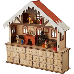 Small Foot Kalendarz adwentowy do salonu, ze światłami,