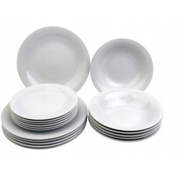 Lubiana zestaw komplet 18 talerzy porcelanowych obiadowych
