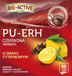 Herbapol Big-Active Pu-Erh Herbata Czerwona o smaku cytrynowym,