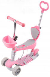 Hulajnoga Vivo 3w1+pchacz S00419 pastel pink