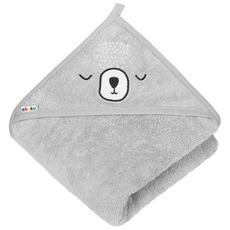 Akuku Ręcznik Kąpielowy Frote Kaptur Szary