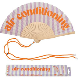 Fisura Wachlarz drewniany z napisem air conditioning ,