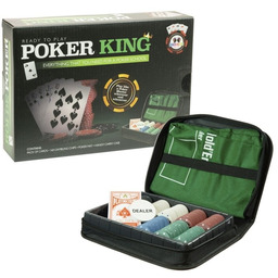 Przenośny Zestaw do Pokera Poker King 160 Żetonów