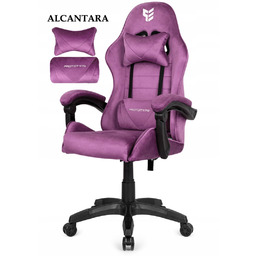Fotel obrotowy gamingowy Enzo XL Purple Alcantara