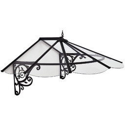 Eleganckie zadaszenie drzwi z poliwęglanu Lily Palram -