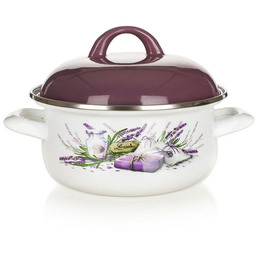BANQUET Garnek emaliowany Lavender, 3 l
