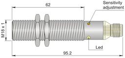 Czujnik pojemnościowy Fi 18 mm SC18SM-C5 NPN NO+NC
