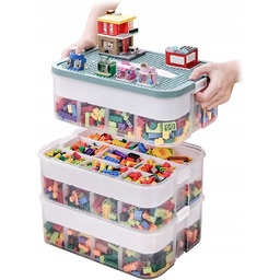 Pojemnik Na Klocki Lego Zabawki Piętrowy Warstwowy Duży