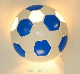 Lampa ścienna ceramiczna piłka niebieska 5W E27