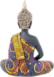 Alexandra House Living Figurka dekoracyjna wielokolorowa plastikowa Budda
