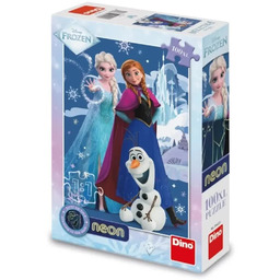 Puzzle 100 świecące w ciemności Kraina Lodu Frozen