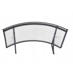 Daszek nad drzwi- typ łukowy grafit 140×70 poliwęglan