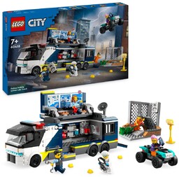LEGO City, klocki, Policyjna ciężarówka z laboratorium kryminalnym,