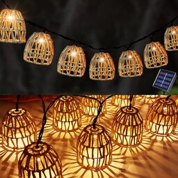 Lampki Solarne Girlanda Ratanowe Dekoracyjne Do Patio Taras