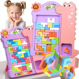TETRIS UKŁADANKA GRA EDUKACYJNA LOGICZNA MONTESSORI DLA DZIECI