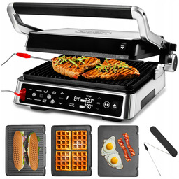 5w1 Grill elektryczny kontaktowy Yoer 2200W automatyczny +termosonda