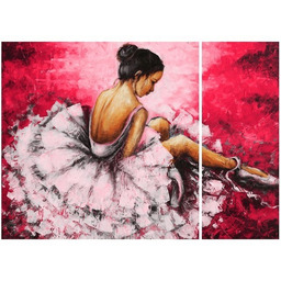 Obraz Baletnica różowym tle