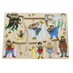 Puzzle drewniane labirynt edukacyjna Pippi