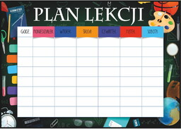Plan lekcji przybory szkolne 01, nowy rok szkolny,