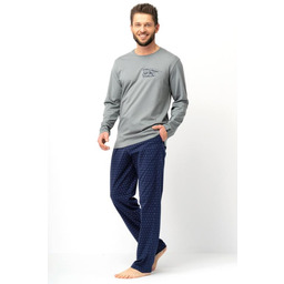 Piżama męska bawełniana całoroczna klasyczna MNS 612 Key