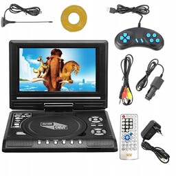 Przenośny Odtwarzacz DVD Telewizor 7,8" Domowy Samochodowy Odtwarzacz