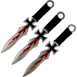 Noże do rzucania Martinez Albainox Cross Set 3