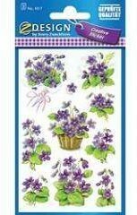 Naklejki Z-DESIGN z kwiatami-fiołek AVERY ZWECKFORM 30szt. /4317/