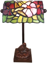 Clayre&Eef Lampa stołowa tiffany 6008, multikolor, salon /