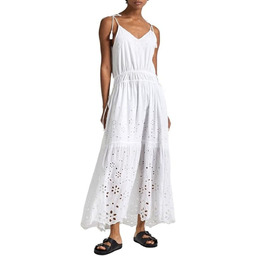 Sukienka damska Pepe Jeans Dusana biała haftowana maxi-XS