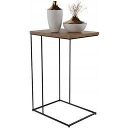 Stolik pomocniczy boczny kawowy przystawny pod laptopa metalowy