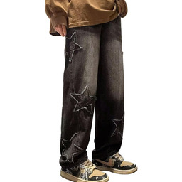 Spodnie Jeansy Damskie Baggy Szerokie z Wysokim Stanem