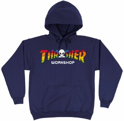 bluza męska THRASHER AWS SPECTRUM HOOD Navy Blue