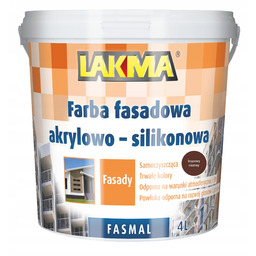 Lakma Fasmal Farba Elewacyjna Fasadowa Akrylowo-Silikonowa Mocna Brązowa