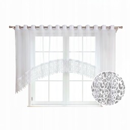 Firana Na Przelotkach Woal 400x160 Gipiura 30cm Gotowa