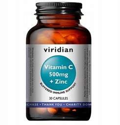 Viridian Witamina C 500 mg z Cynkiem 30